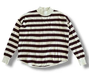 Madewell Mock Neck Sweater Women’s S‎ Burgundy Green NWT Merino Alpaca Blend thumbnail 1