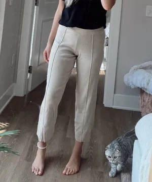 Free People MARLED cropped sweater pants S thumbnail 3