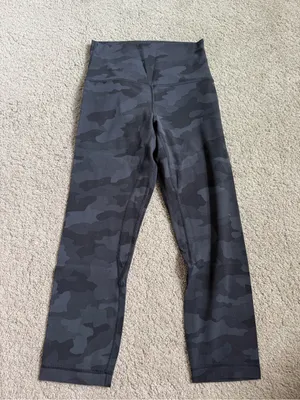 lululemon athletica Black and Charcoal Camo High-Rise Leggings thumbnail 1
