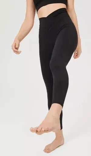 OFFLINE By Aerie Real Me High Waisted Crossover Legging Black Size XXS thumbnail 1