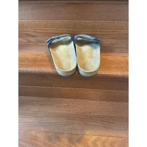 Birkenstock Madrid Metallic Blue Gray Slide Sandals Women 41 L10 M8 thumbnail 6