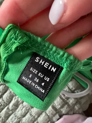 SheIn Green satin mini dress with slit and tie back detail. Size: S #satin #party #eveningwear thumbnail 2