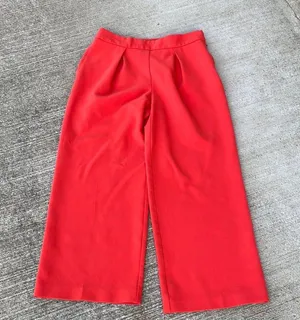 Trina Turk pants tomato red wide leg women size 2 thumbnail 1
