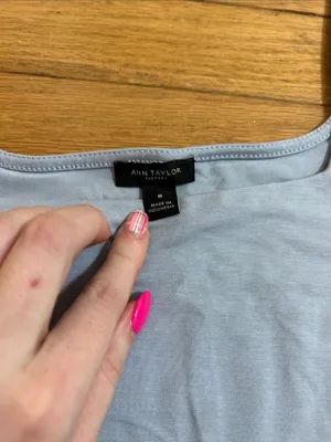 Ann Taylor Light Blue Scoop Neck Tank thumbnail 2