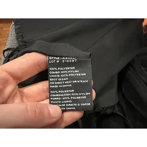 Betsy And Adam Black Tiered Ruffle Gown 4 NWOT thumbnail 6