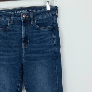 American Eagle Super Hi-Rise Skinny Jeans Womens Size‎ 4 Blue Minimalist Casuali thumbnail 2