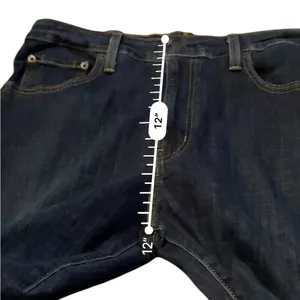 Levi's 721 High‎ Rise Skinny Jeans Dark Wash Sz 32 Plus thumbnail 11