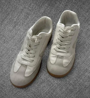Cream Retro Gum Sole Casual Sneakers Size 10 thumbnail 1