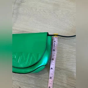 Ganni Banner Nano convertible Saddle Bag green thumbnail 6