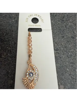 Women's Evil Eye Bracelet One Size Gold and Beige thumbnail 3