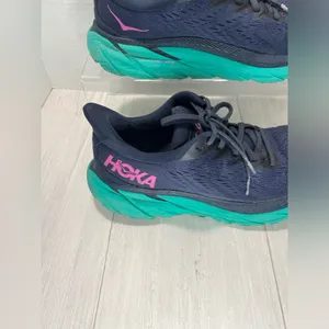 Hoka Women's Shoes in Navy and Teal thumbnail 3