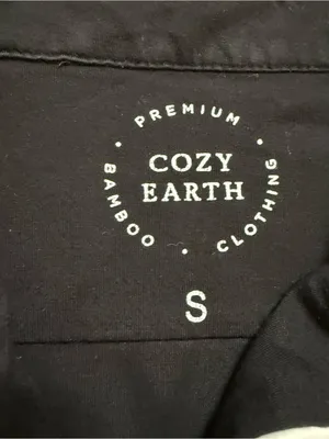 Cozy Earth Bamboo Stretch Knit Long Sleeve Pajama Top in Black Size Small thumbnail 7