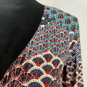 Maeve by Anthropologie Geometric Quirky Printed 70s Long Sleeve Dress SzXS thumbnail 2