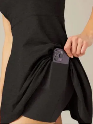 Beyond Yoga Spacedye Movement Athletic Dress W/Shorts Black XL Darkest Night thumbnail 10
