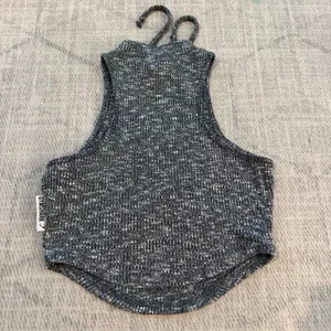 Gymshark Splounge Gray Ribbed Knit Racerback Crop Top Small thumbnail 3