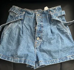 A&F Paper bag Denim Blue Women's Shorts thumbnail 1