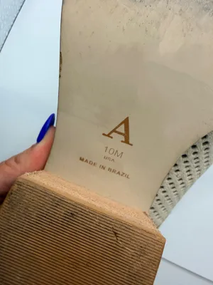 Anthropologie Blaire Suede Perforated Mules Size 10 Taupe Boho Western Block Heel thumbnail 9