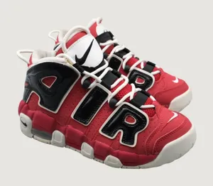 Nike Air More Uptempo GS 5Y Wmn 6.5 Red Black White 415082-600 Sneakers thumbnail 1
