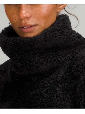 Lululemon Warmth Restore Sherpa Funnel Neck Pullover Black Size thumbnail 4