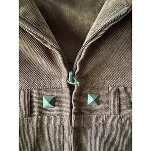 BonWorth Brown Corduroy Studded Western Jacket Zip Front Size Large thumbnail 6