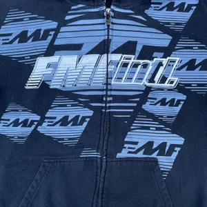 Intl Racing Motocross Black Graphic Zip Up Hoodie Sweater thumbnail 3