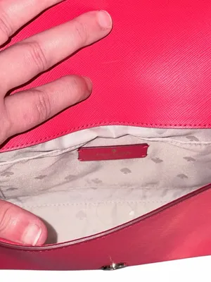Kate Spade Carson Saffiano Leather Convertible Crossbody Pink Ruby EUC thumbnail 3