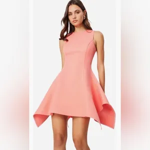 NWOT Elliatt Brianite Fit & Flare Sleeveless Coral Minidress sz S thumbnail 3