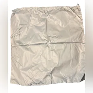 Prada Silver Drawstring dust Bag with Red logo Accent thumbnail 3