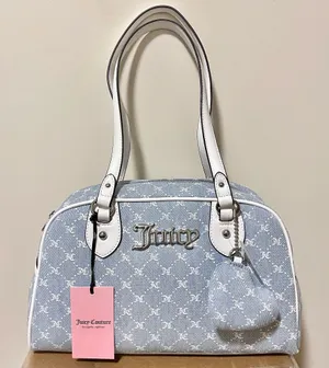 Juicy Couture She's the Moment Satchel Handbag Light Denim Heart Charm Brand New thumbnail 1