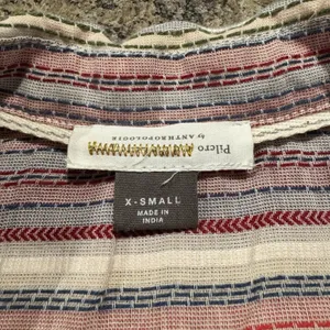 Pilcro‎ Top Boho Coastal Grandma Preppy Feminine Classic Pride Rainbow Stripe XS thumbnail 3