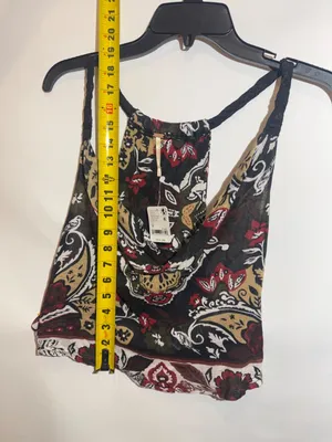NWT Free People Laila Cowl Neck Braided Strap Cotton Crop Tank Top M thumbnail 8