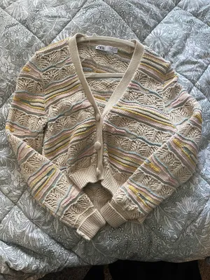 Zara sweater size small colorful thumbnail 4