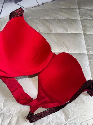 Victoria's Secret Red Bra with Black Accent Straps thumbnail 5