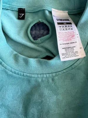Gymshark Camo Seamless Long Sleeve Top - Turquoise thumbnail 4