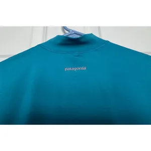 Patagonia Long Sleeve Shirt Teal Green Blue Mock Neck Vintage 71864 Women's M thumbnail 3