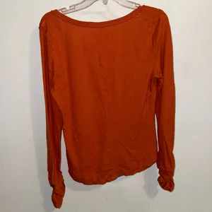 NWT DEFECTIVE $68 Anthropologie x Pilcro Coral Sustainable Pullover Henley M thumbnail 6