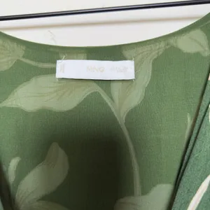 Mango MNG Women Green‎ Floral Midi Dress 10 Green Knot Front Resort Vacation thumbnail 6