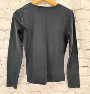 Harley Davidson Top Women's S Black Eagle Long Sleeve Made in USA thumbnail 4