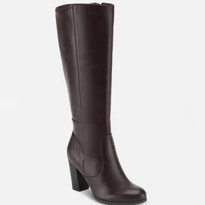 Style & Co Elegant Brown Knee-High Women's Boots Size 7W Extra Wide Calf thumbnail 4