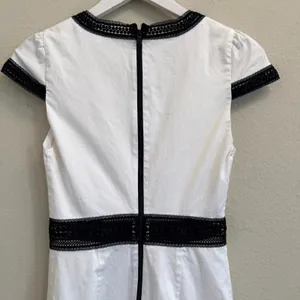 Alice + Olivia Rapunzel Fit & Flare Mini Dress Size 0 Black & White Lace thumbnail 11