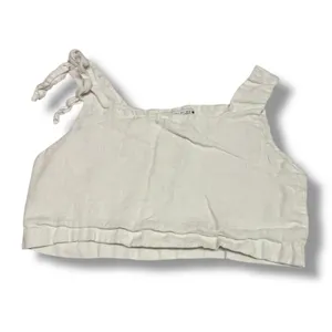 Zara White Linen Crop‎ Top Sz S thumbnail 5