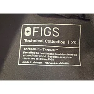 FIGS Technical Collection Black Long Sleeve Polo Shirt Women Size XS Lightweight thumbnail 5