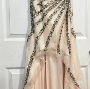 Prom Dress Boubou Silver Size 6 thumbnail 3