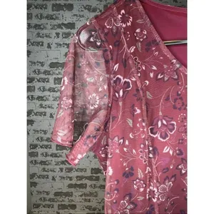 Coldwater creek | women maroon layered dress floral thumbnail 5