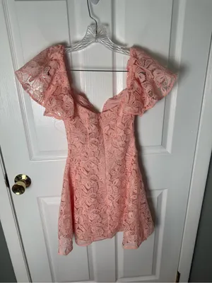 House of CB Verity Perfectly Pink Floral Lace Mini Dress XS thumbnail 4
