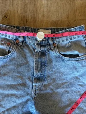 Zara Light Blue Straight cropped Jeans thumbnail 5