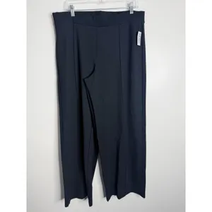 Old Navy Extra High Rise Stevie Wide Leg Pants Navy XL Dressy Casual Minimalist‎ thumbnail 2