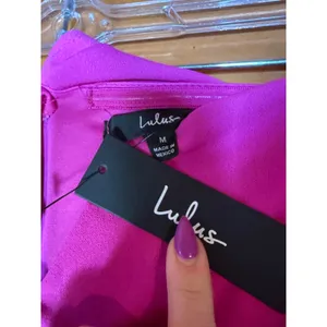 NWT Lulus Power of Love Magenta Strapless Jumpsuit Barbiecore Romantic Size M thumbnail 8