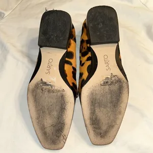 Franco Sarto Square Mouth Calf Hair Leather Animal Print Loafer(Size 8M) thumbnail 7