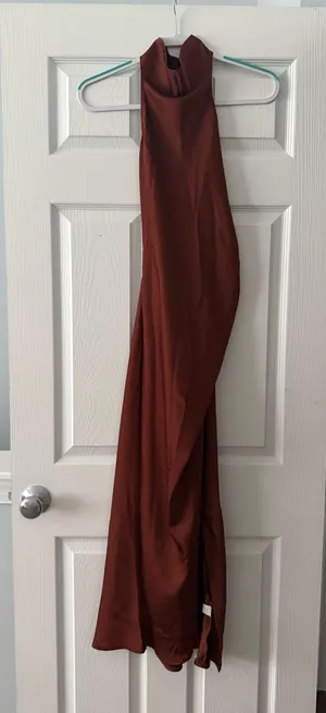 Amazon Brown Silk Dress thumbnail 1